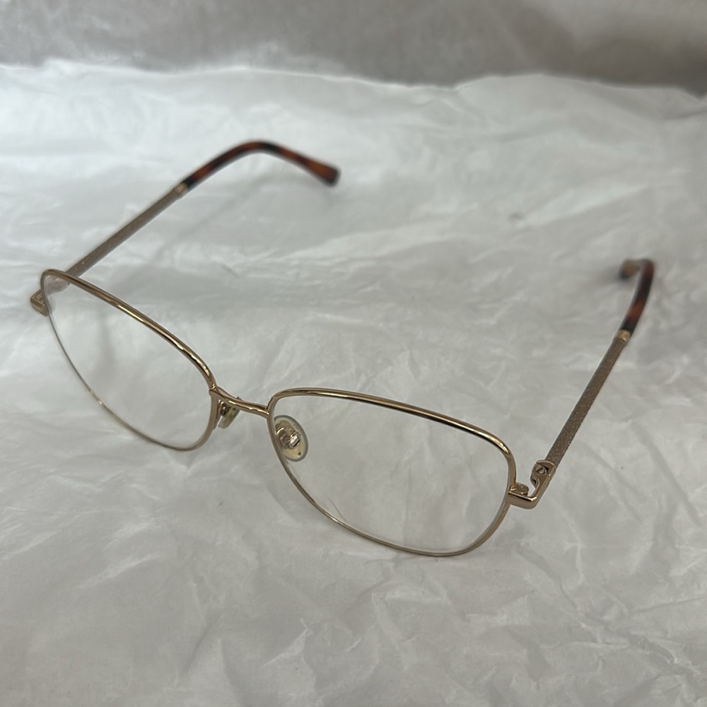 ⭐️SALE⭐️ Jimmy Choo Glasses Frame Gold with Sparkles on side EUC - Picture 2 of 9